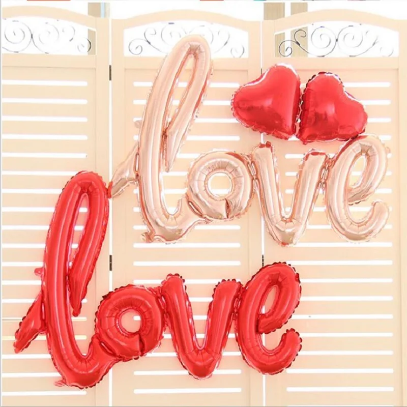 43 дюйма надпись LOVE Ball строительные шары для дня рождения надувные украшение