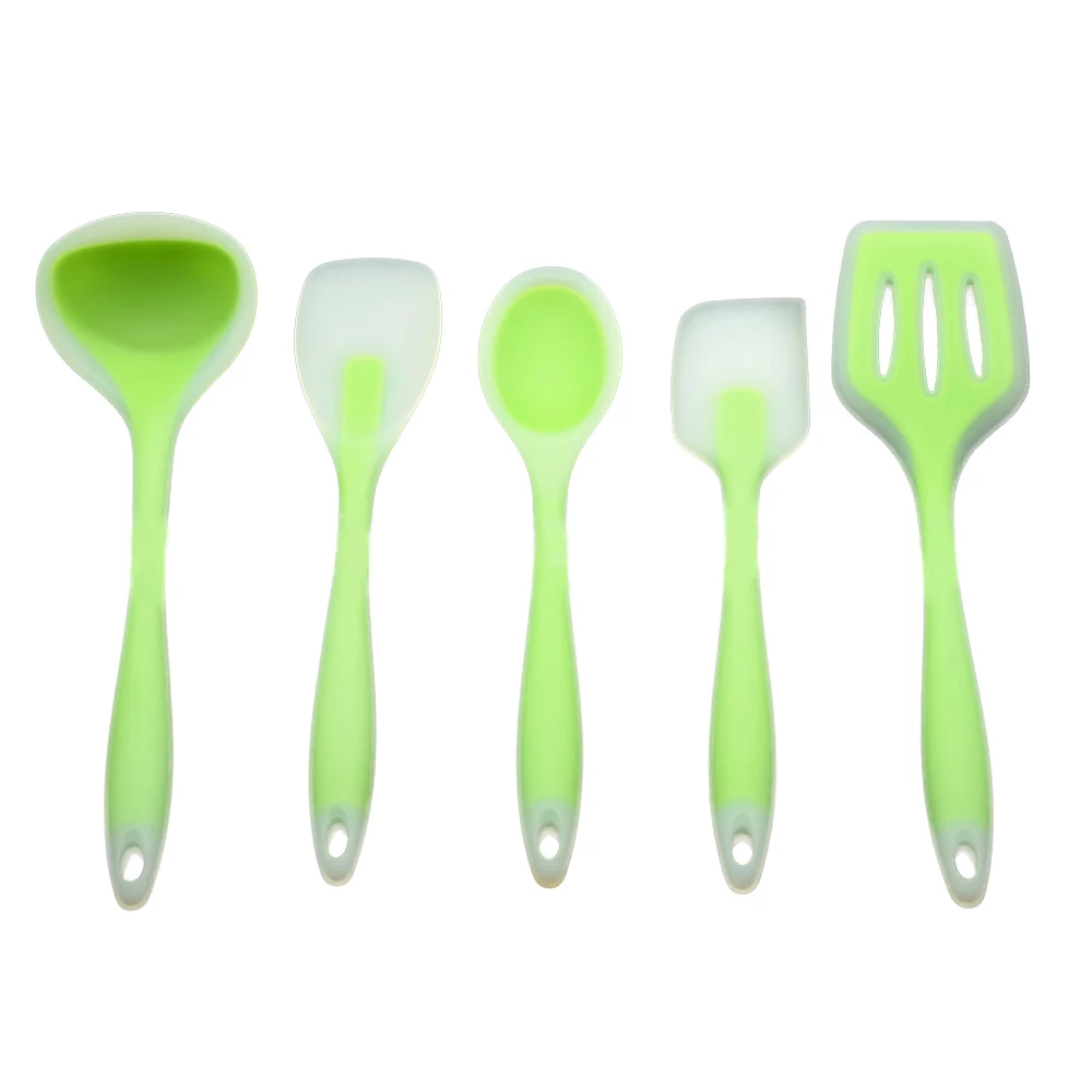 

5pcs Heat-Resistant Cooking Utensil Set Non-Stick Silicone Kitchen Tools