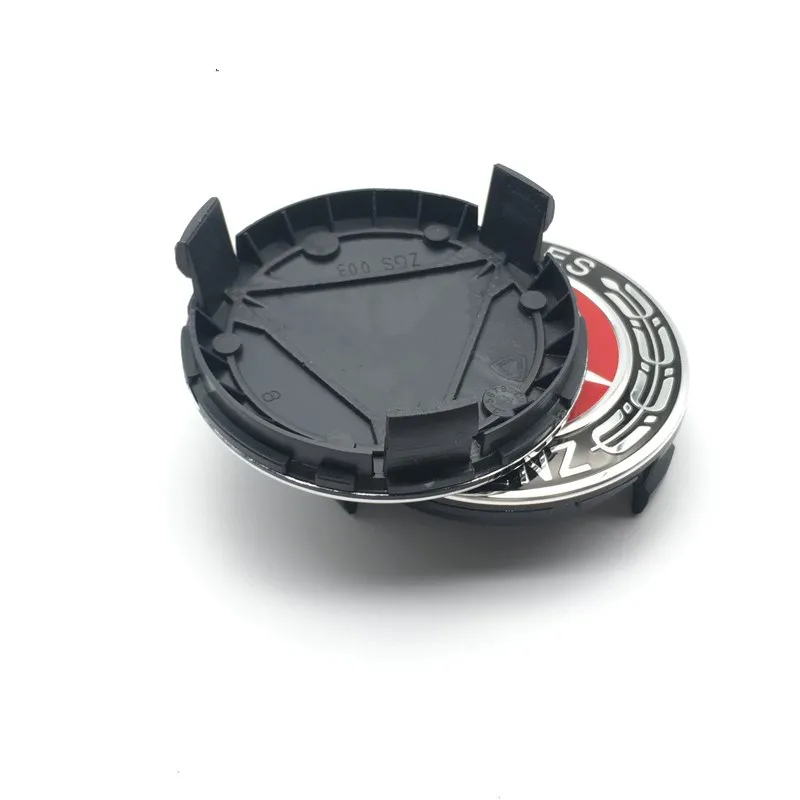 

New Black/red 4pcs/lot 3pin 75mm Car Wheel center Hub Caps Cover cap For Mercedes W211 W221 W220 W163 W164 W203 W204 badge