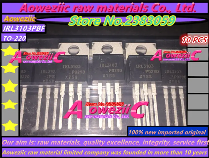 

Aoweziic 100% новый импортный оригинальный IRL3103PBF IRL3103 TO-220 FET 56A30V
