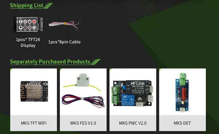 3d принтер ЖК-экран MKS TFT24 сенсорный экран умный контроллер дисплей Поддержка wifi приложение облачная печать Многоязычная