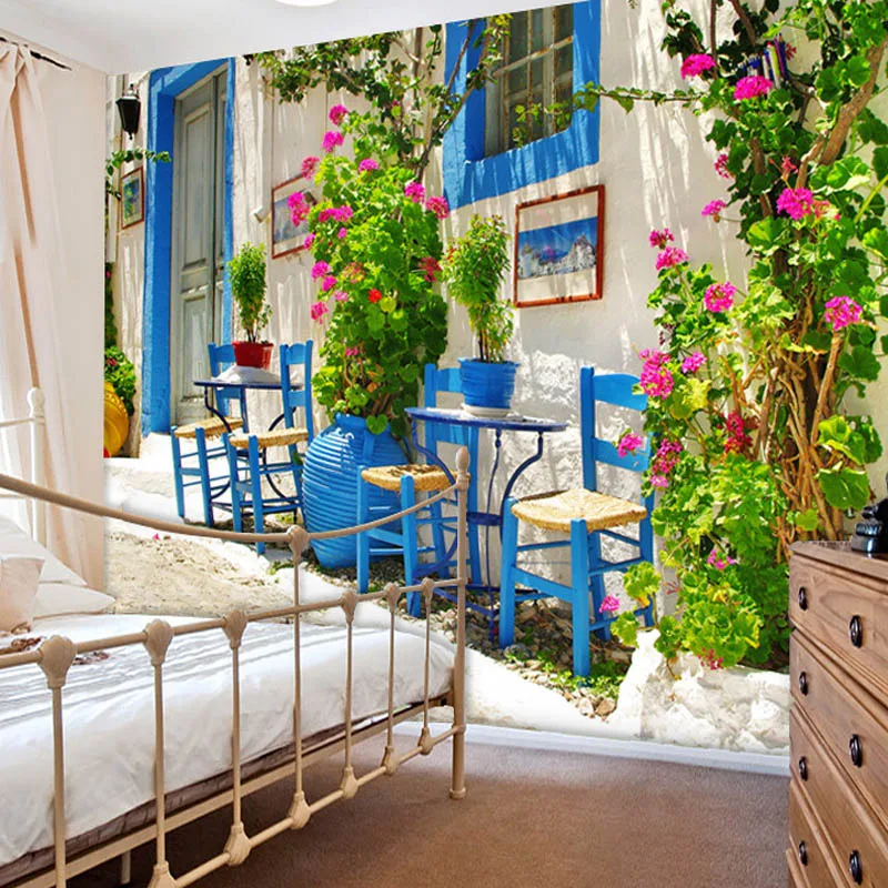 

Custom 3D Photo Wallpaper Mediterranean Romantic Large Mural Wallpaper Living Room Bedroom Background Wall Wallpaper Home Decor