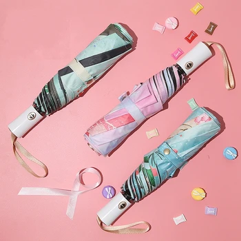 

Mini Pocket Umbrella Women Sun Umbrella Female Automatic Umbrella Rain Woman Man Gifts Parasol Folding Umbrella Portable 60U0060