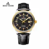 Montre d'affaires Reef Tiger/RT pour hommes, en acier or jaune Miyota, montre Super lumineuse avec Date RGA8015, 9015 ► Photo 1/6