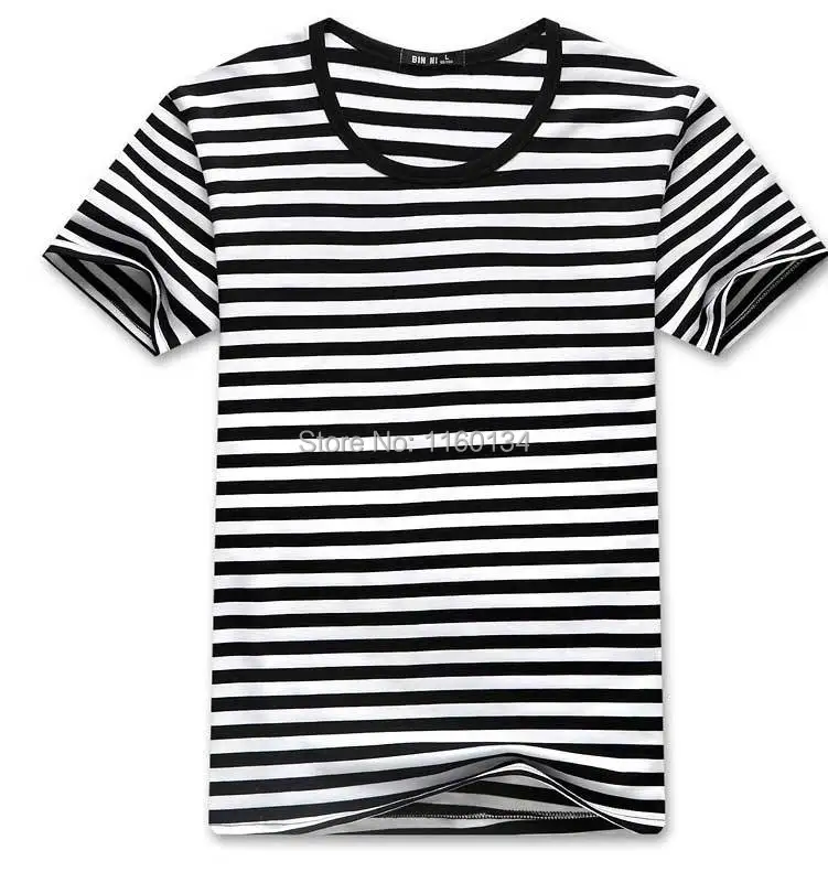 black and white striped top mens