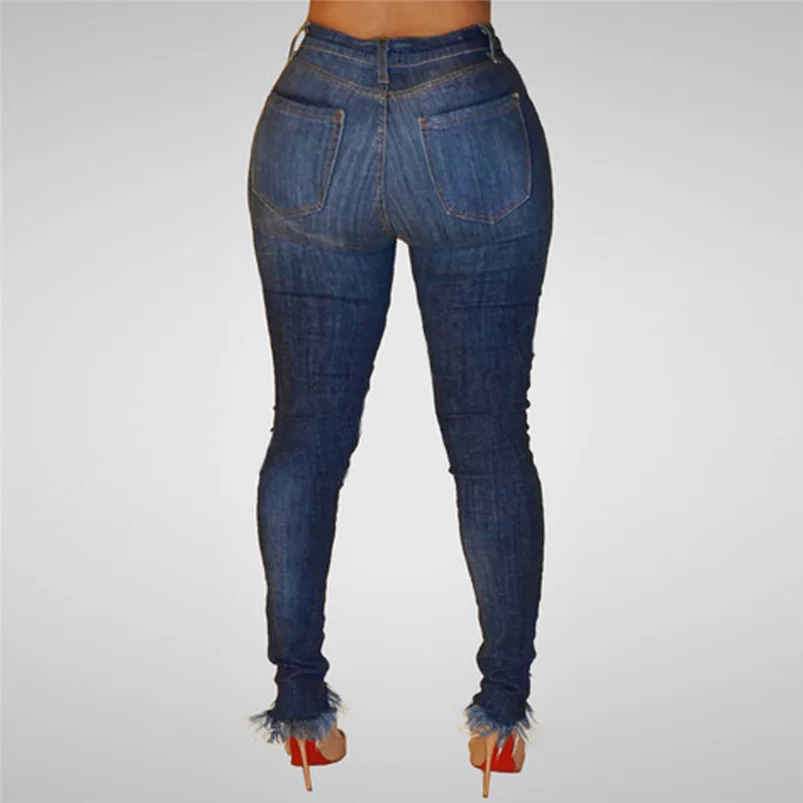 Женские джинсы больших размеров, новинка, сексуальные Стрейчевые джинсовые штаны, обтягивающие узкие брюки, джинсы# O04