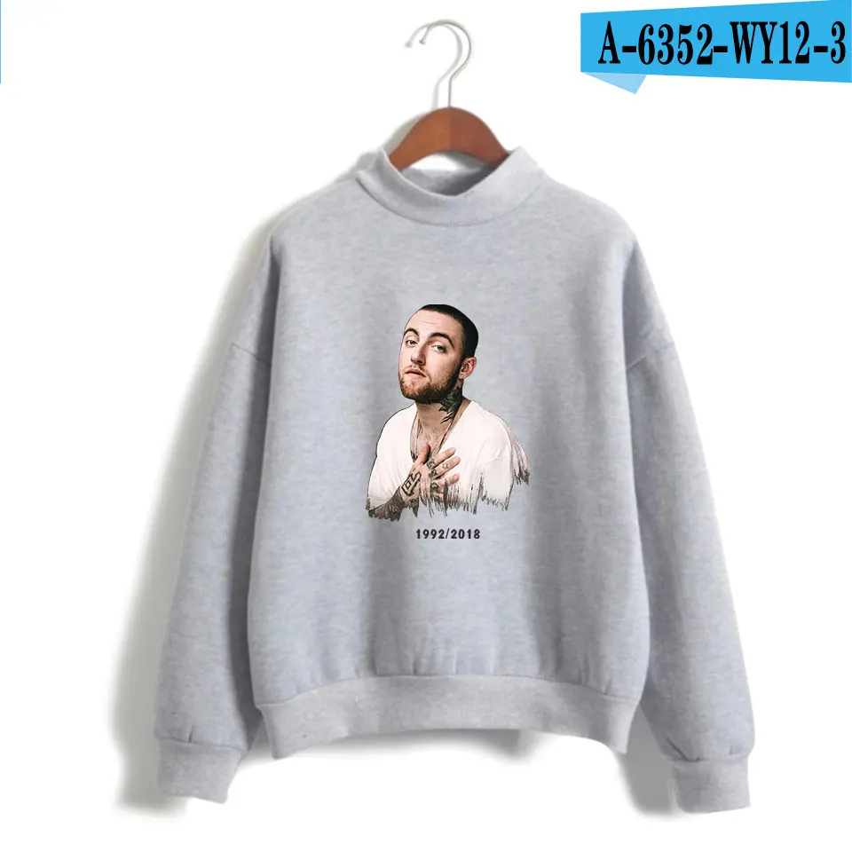 LUCKYFRIDAYF Mac Miller caoless толстовки мужские wo мужские пуловеры с принтом альбома Kpop хит-хоп мужские толстовки крутая одежда - Цвет: Gray