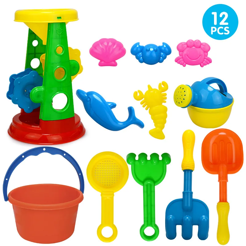 

Summer hot beach toys large shovel play sand play water 12-piece set set children's beach toys