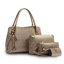 Nuevo 2016 mujeres bolso de cuero bolsos de mensajero de las mujeres bolsos de las señoras diseños de marca bolso bolsas Bolso + Bolso Del Mensajero + Bolso 3 Sets