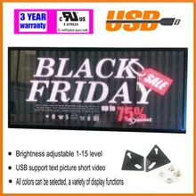 indoor full color LED display 1000X360mm scrolling text LED screen USB Programmable Advertising LED Display Sign Board