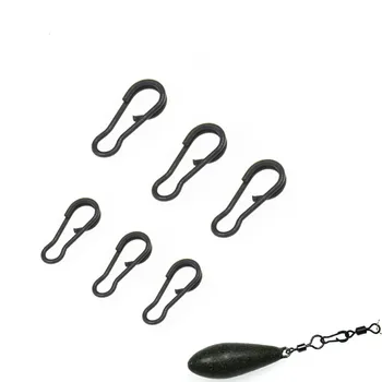 

100PCS Matte Black Speed Links Brass Clips Carp Fishing Qucik Kwik Change Swivels Terminal End Tackle Accessories S L