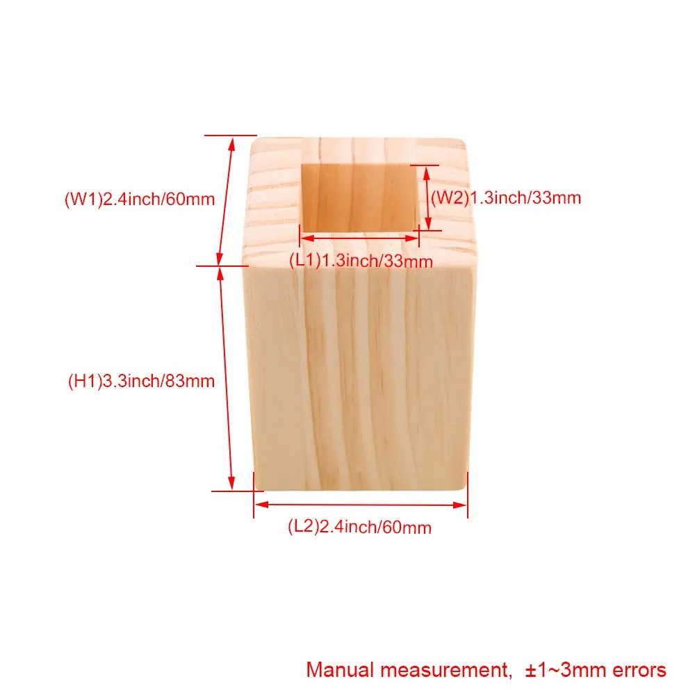 4 шт., 6x6x8,3 см, высота до 5 см, закрытый квадратный подъемник, деревянная кровать, стол, подъемный стол, мебель, ножки, подъемники для хранения