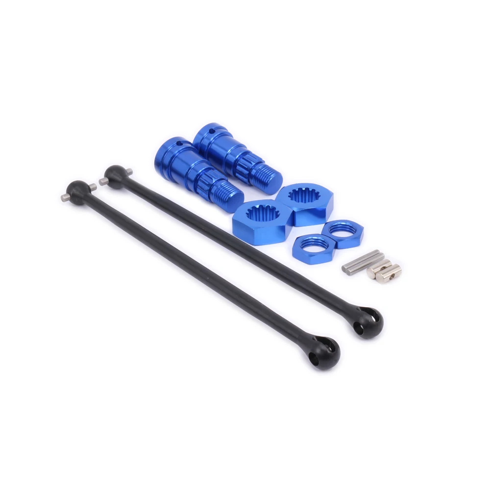 Front rear universal drive shaft with stub axle/hub hex and nut for rc hobby car 1/5 1/6 Traxxas X-MAXX 7750 7753 upgraded parts Front rear universal drive shaft with stub axle/hub hex and nut for rc hobby car 1/5 1/6 Traxxas X-MAXX 7750 7753 upgraded parts