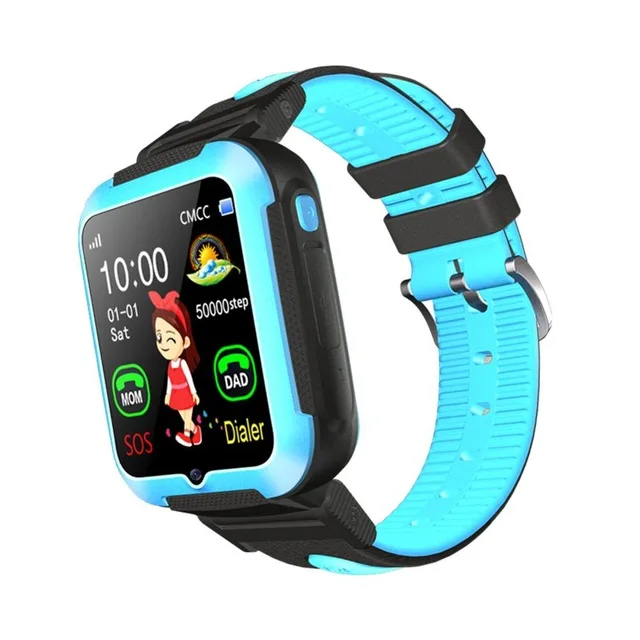 Новые Детские Смарт-часы E7 AGPS LBS Водонепроницаемые Детские умные часы с сенсорным экраном детские наручные часы для iOS Android - Цвет: Blue