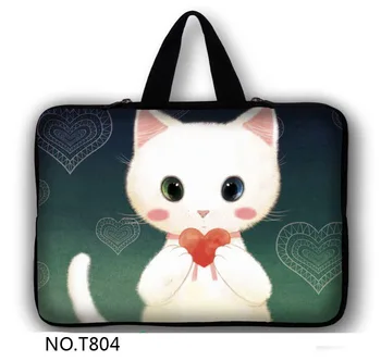 

White Cat 9.7 10.1 11.6 13'' 15'' 17 handle laptop bag tablet sleeve case PC handbag 13.3 14.4 15.6 inch computer notebook cover