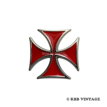 

(KB605) 10pc Maltese Cross Concho Screwback Belt Concho Leathercraft Red