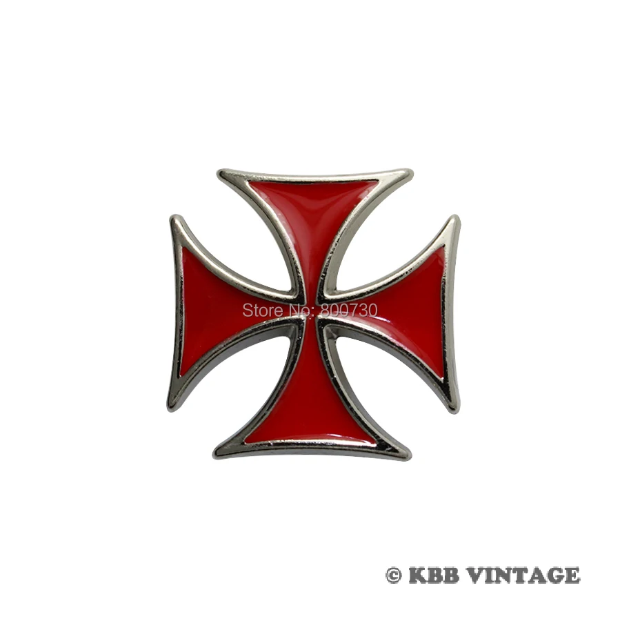 

(KB605) 10pc Maltese Cross Concho Screwback Belt Concho Leathercraft Red