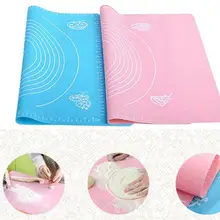 Силиконовый коврик для выпечки готовки тарелка стол торт помадное тесто прокатки доска для теста коврик для выпечки со шкалой Мат для гриля SN1898