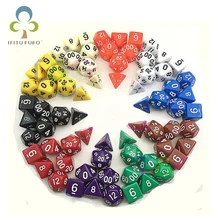 Set di dadi da 7 pz/lotto dadi multi-faccia con effetto marmo d4 d6 d8 d10 d10 d12 d20 gioco da tavolo di dadi da gioco per giochi di ruolo