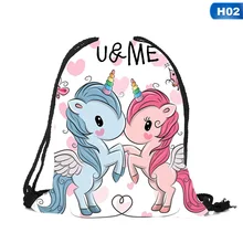 Unicorn Waterproof Swimming Backpack Double Layer Drawstring Sport Bag Shoulder Bag Water Sports Travel Portable Bag For Stuff