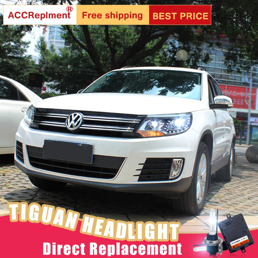 2 шт. светодиодный ные фары для VW Tiguan 2013 2015 Автомобильные ангельские глазки