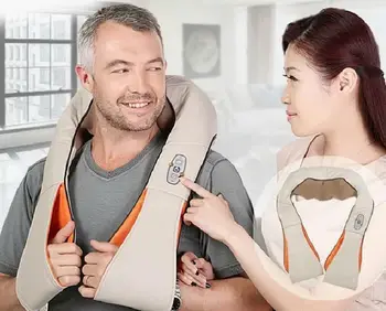 

Multifunction anti cellulite home car massager pillow acupuncture shiatsu heating kneading neck shoulder massage