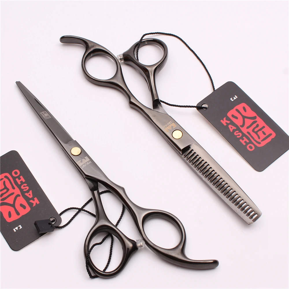 Buy H1005 5.5" 16cm Black Kasho Barbers Scissors