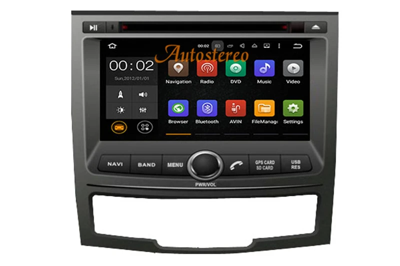 7 дюймов Android 7,1 Android 5,1 четырехъядерный Автомобильный gps dvd-плеер стерео спутниковый нав радио головное устройство для SSANGYONG KORANDO 2010