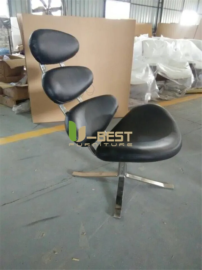 black leather corona chair (1)