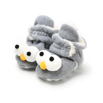 

Winter Warm Baby Boy Girl Cotton Casual Shoes First Walkers Newborn Cute Cartoon Non-slip Soft Soled Walking Shoes