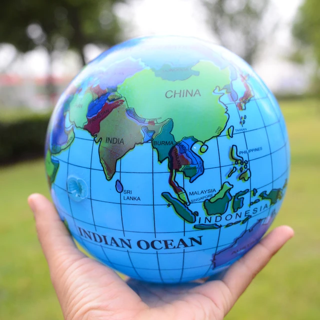 Geography World map ball toy inflatble earth globe baby kids playing