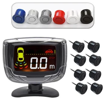 

Car Backlight Display LED Parking Sensor 8 Reverse Sensors Backup Parking Radar Monitor Detector System