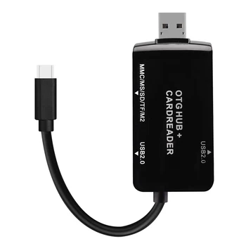 Adaptateur de câble OTG type-c lecteur de carte Hub MMC MS SD TF M2 synchronisation de données Micro USB Type C 5