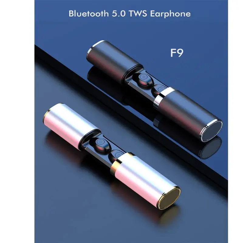 1 пара F9 TWS Беспроводные Bluetooth 5 0 наушники в ухо бас стерео спортивные гарнитура
