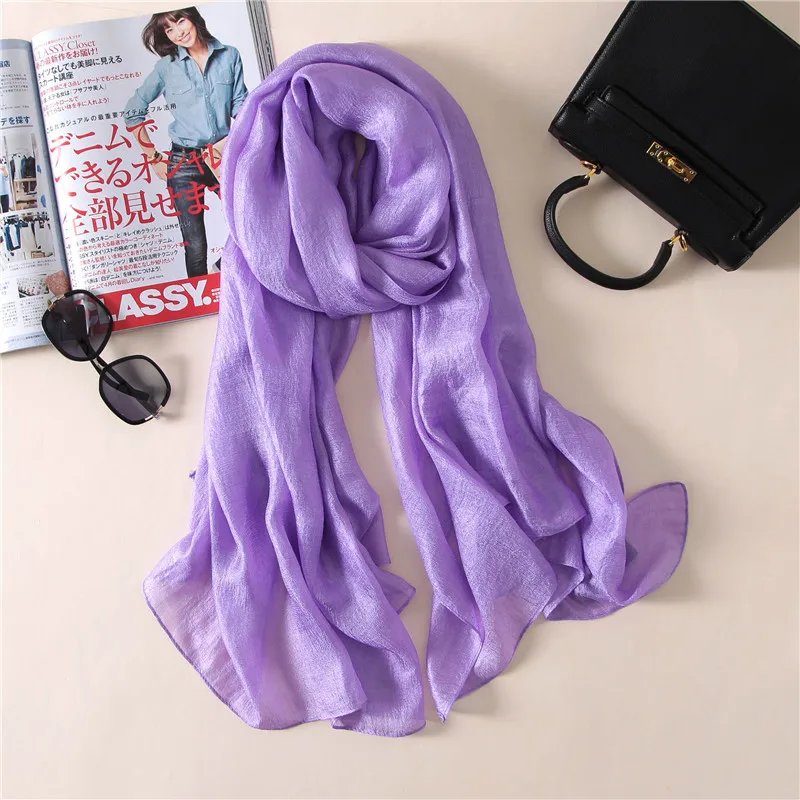Ruicestai бренд летний женский шарф твердые мягкие шали женские шелковые шарфы пашмины бандана зимний шарф - Цвет: 3