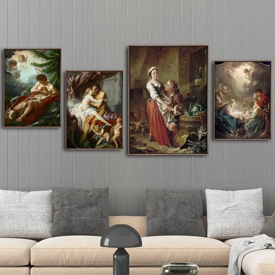 

Home Decoration Print Canvas Art Wall Pictures for Living Room Poster French Canvas Printings Francois Boucher Oil Paintings