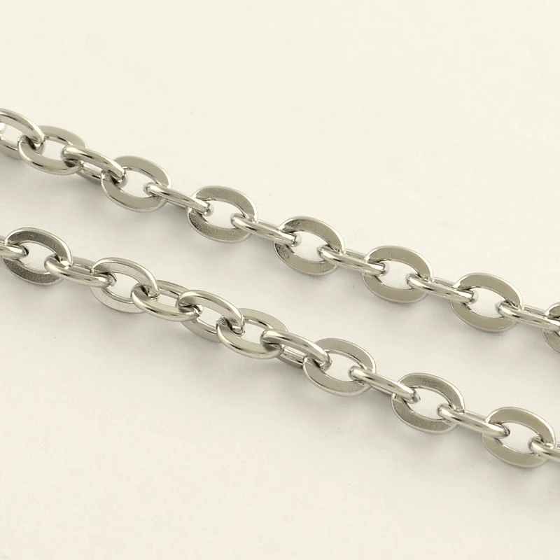 1 Roll Bulk Stainless Steel Unwelded Chain Necklace Chain For Jewelry