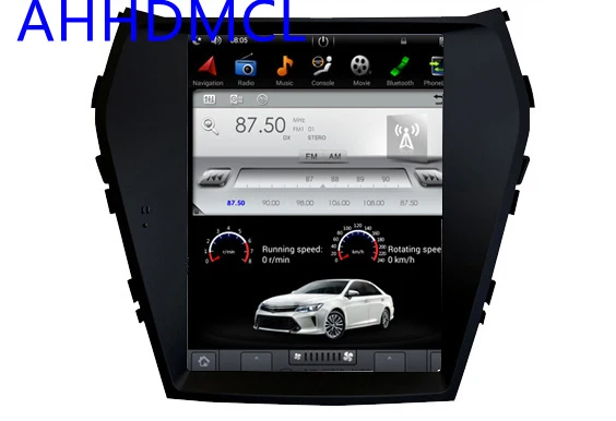 Perfect Car PC PAD Tesla Style Multimedia Player Android 7.1 GPS Navigation For Hyundai iX45 Santa Fe 2013 2014 2015 2016 2017 1