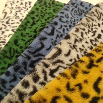 

Thicken 10mm leopard print rabbit fur children's clothing luggage shoes fabric