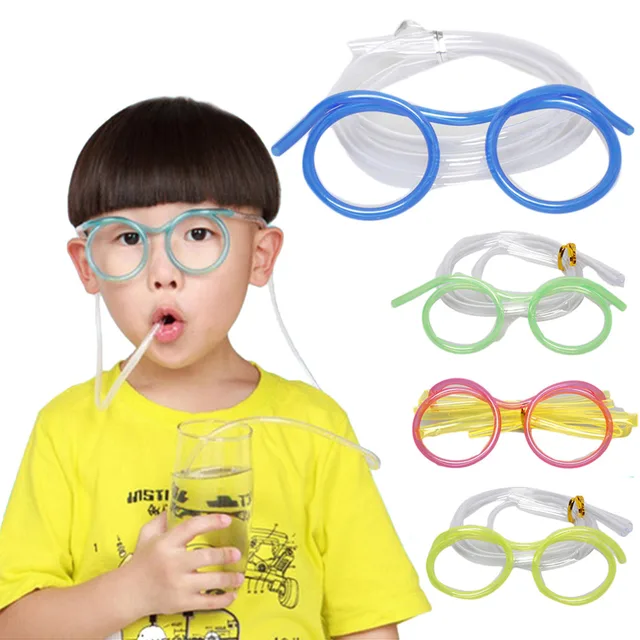 Brand new Novelty items Glasses Drinking Straw Eyeglass Frames Creative