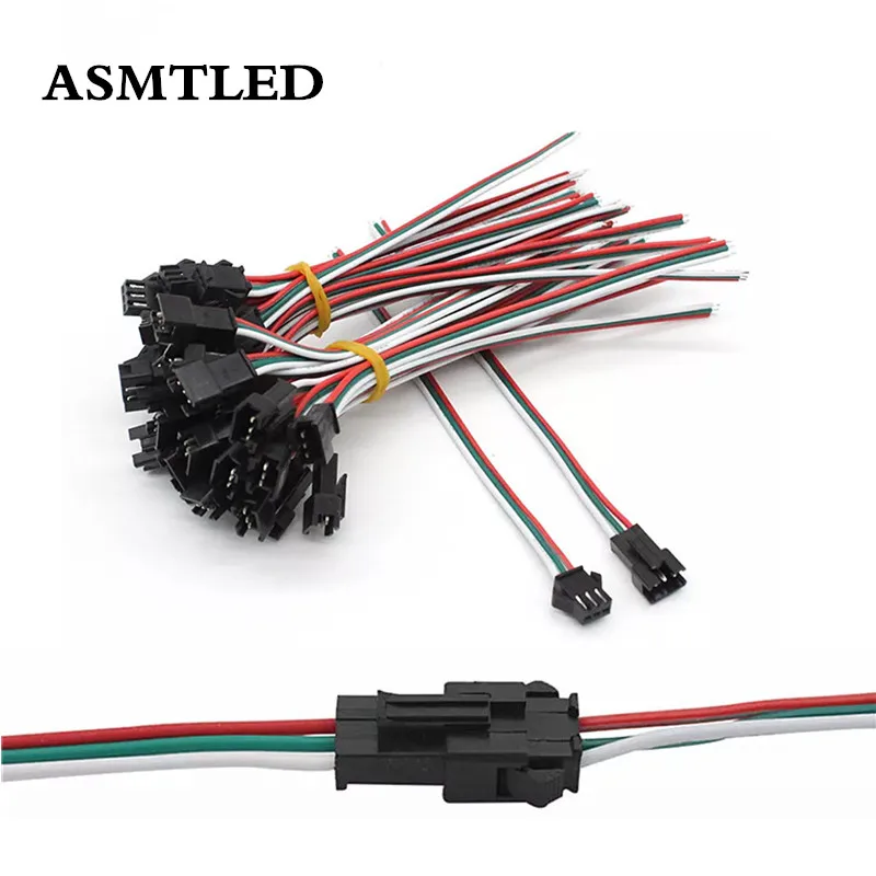 

2pin/3pin/4pin/5pin JST SM Connector Cable Male & Female Plug Wire For WS2812B WS2811 LED Strip Lamp JST SM Strip Wire Connector
