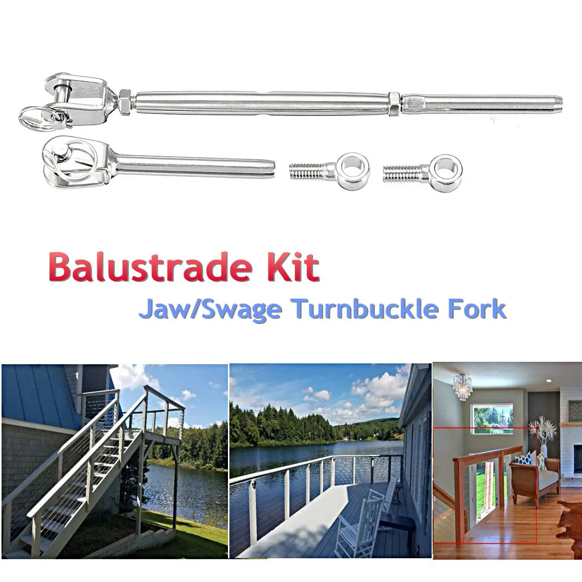 Buy Stainless Steel Wire Rope DIY Balustrade Kit Jaw