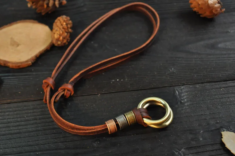 Fashion Men Necklace Pendant Jewelry Leather Necklace For Men Chain Male Collar Vintage Accessories (16)