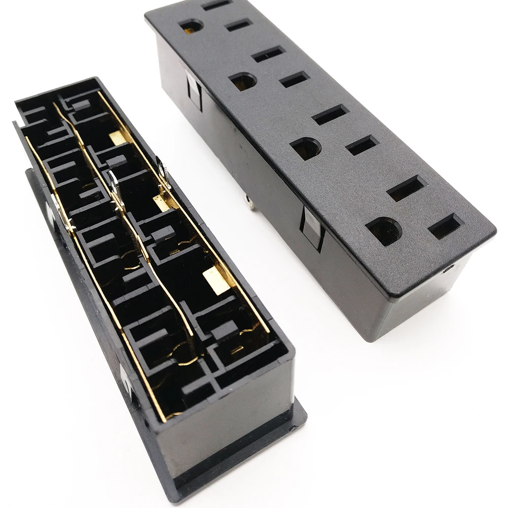 SS 6B 4 USA Type B socket in Black *CE Marked 4 Ways USA outlet socket