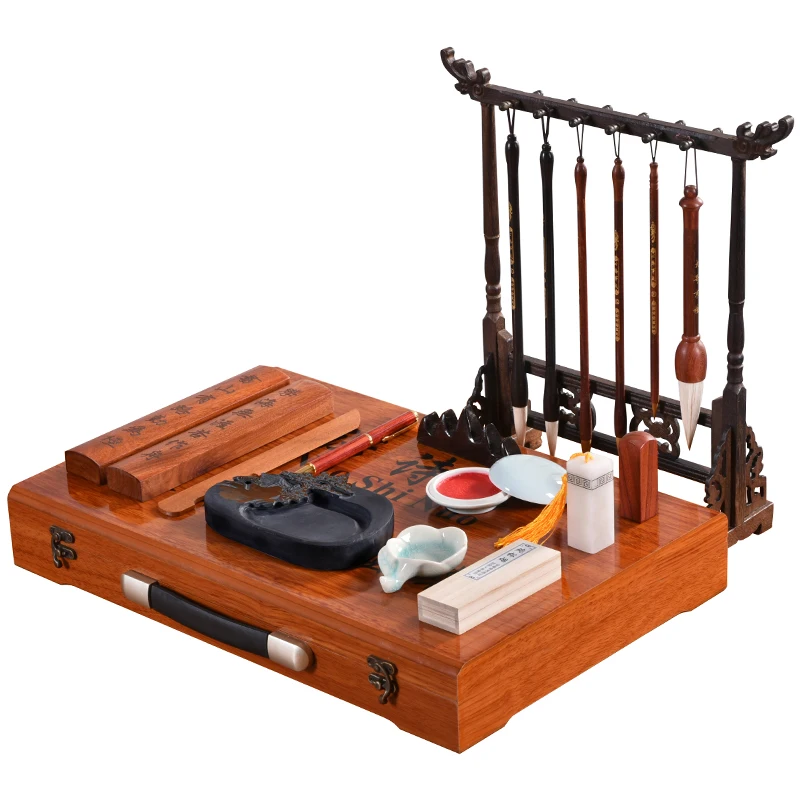 

Calligraphy Brush Chinese Calligraphy Brush Pen Tinta China Ink Stone Ink Stick Caligrafia Inkpad Seal the Scholar's Four Jewels