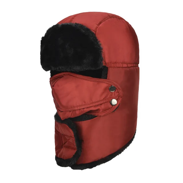 Winter Bomber Hats Men Women Fur Thickened Ear Flaps Winter Hat Earflap Caps Russian Balaclava Bomber Hats