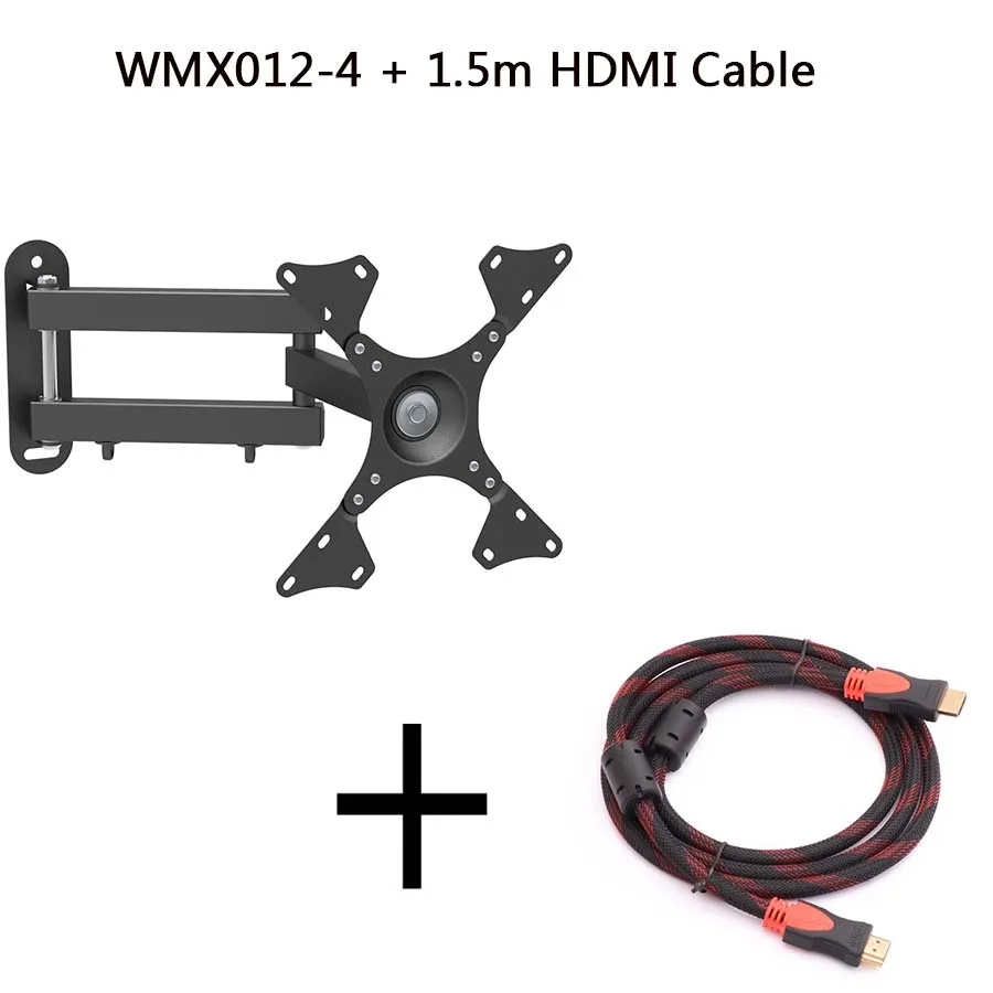 CNXD Универсальный ЖК-СВЕТОДИОДНЫЙ монитор для телевизора и ПК настенный кронштейн поворотное крепление для плазменного ТВ настенное крепление VESA 200*200 мм - Цвет: with 1.5m HDMI cable