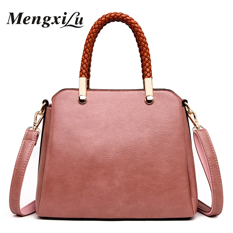 MENGXILU Brand Women Bag Patchwork Shoulder Bag Female Women Messenger Bags ladies' Genuine Leather Handbag Luxury Design 2018 MENGXILU Brand Women Bag Patchwork Shoulder Bag Female Women Messenger Bags ladies' Genuine Leather Handbag Luxury Design 2018