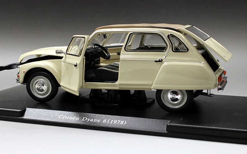 1:24 классическая модель 1978 Citroen Dyane 6 Классическая Игрушечная модель автомобиля Ретро бежевого сплава литая Игрушечная машина