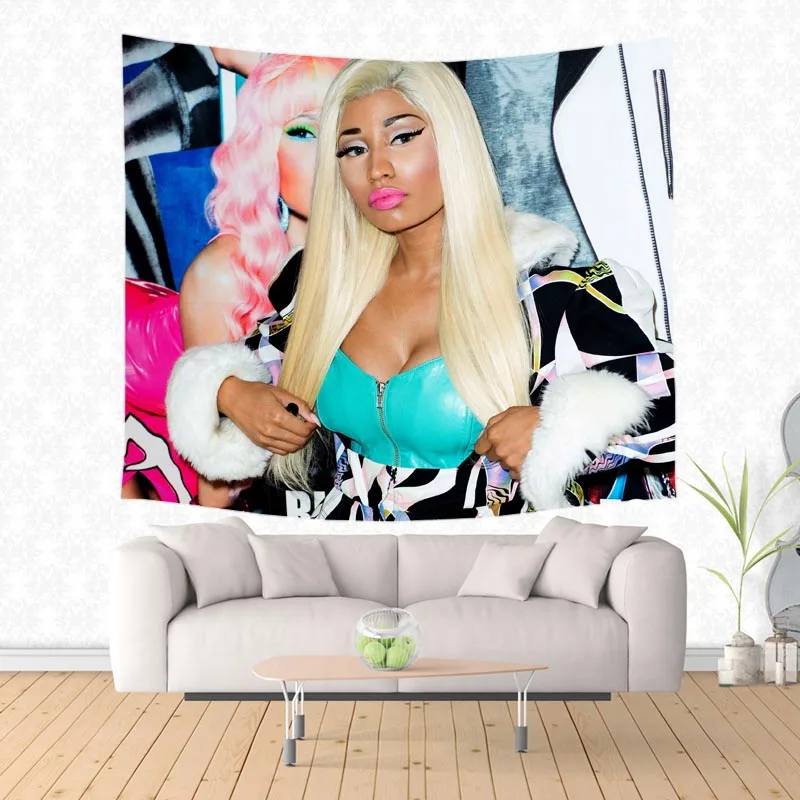 

Fashion Decorative Tapestry Nicki Minaj Pattern Travel Throw Blanket Sandy Beach Rug Picnic Yoga Mat Bedspread